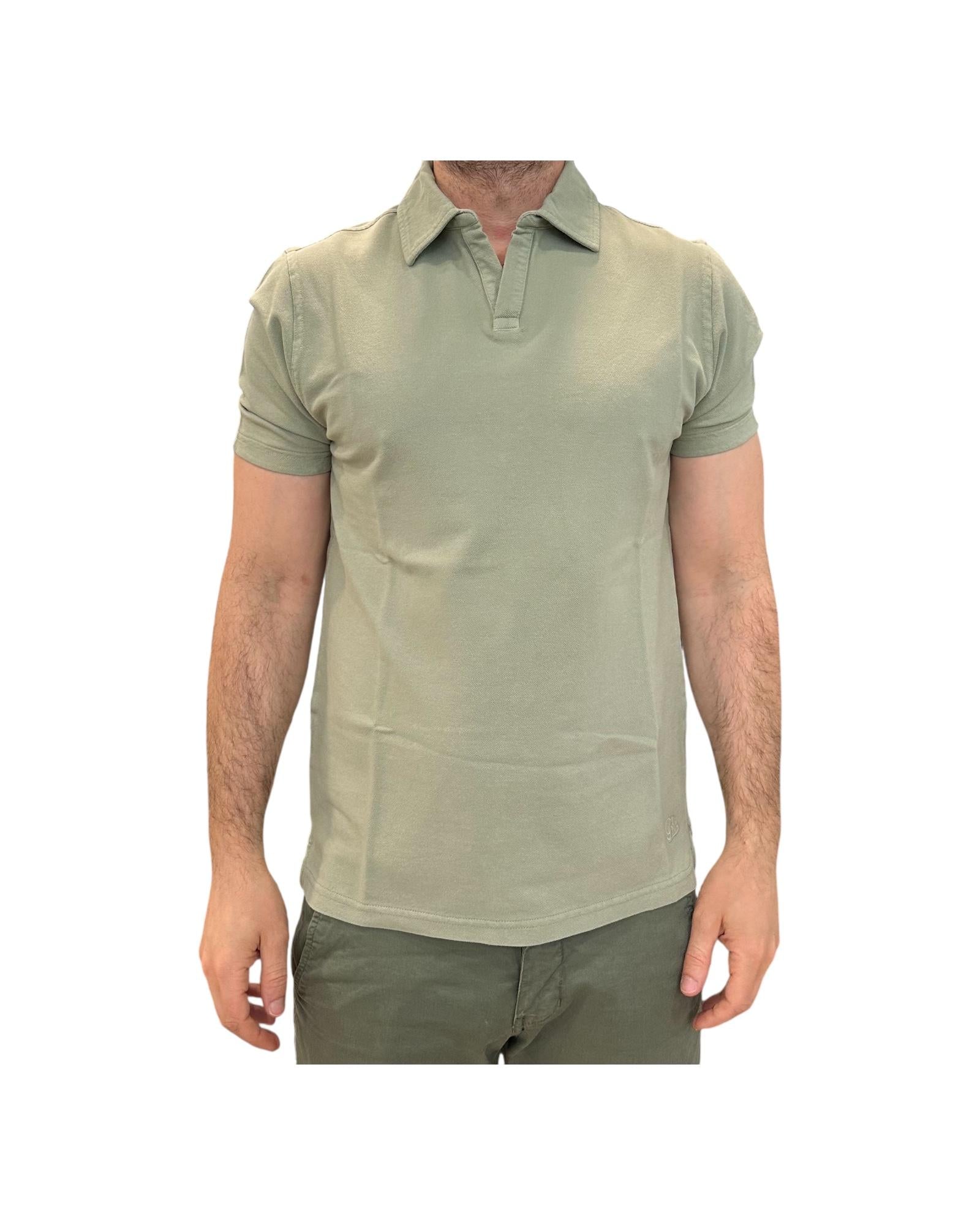 Polo uomo Rockland Sage Piquet senza bottoni 2005 SAGE BL'KER
