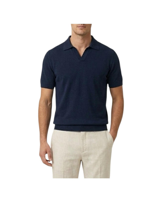Polo senza bottoni Navy M5425 BLU NAVY +39MAsq 