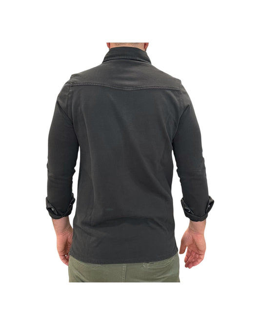 Camicia Western Uomo El Paso Piquet, faded black. 6505 FADED BLACK BL'KER 