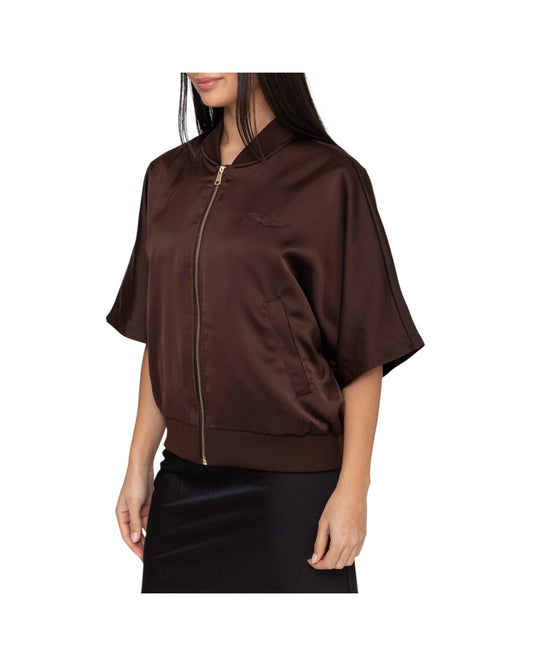 Bomber manica 3/4 Brown BWHILLCRB6 BROWN BOMBERS ORIGINAL 