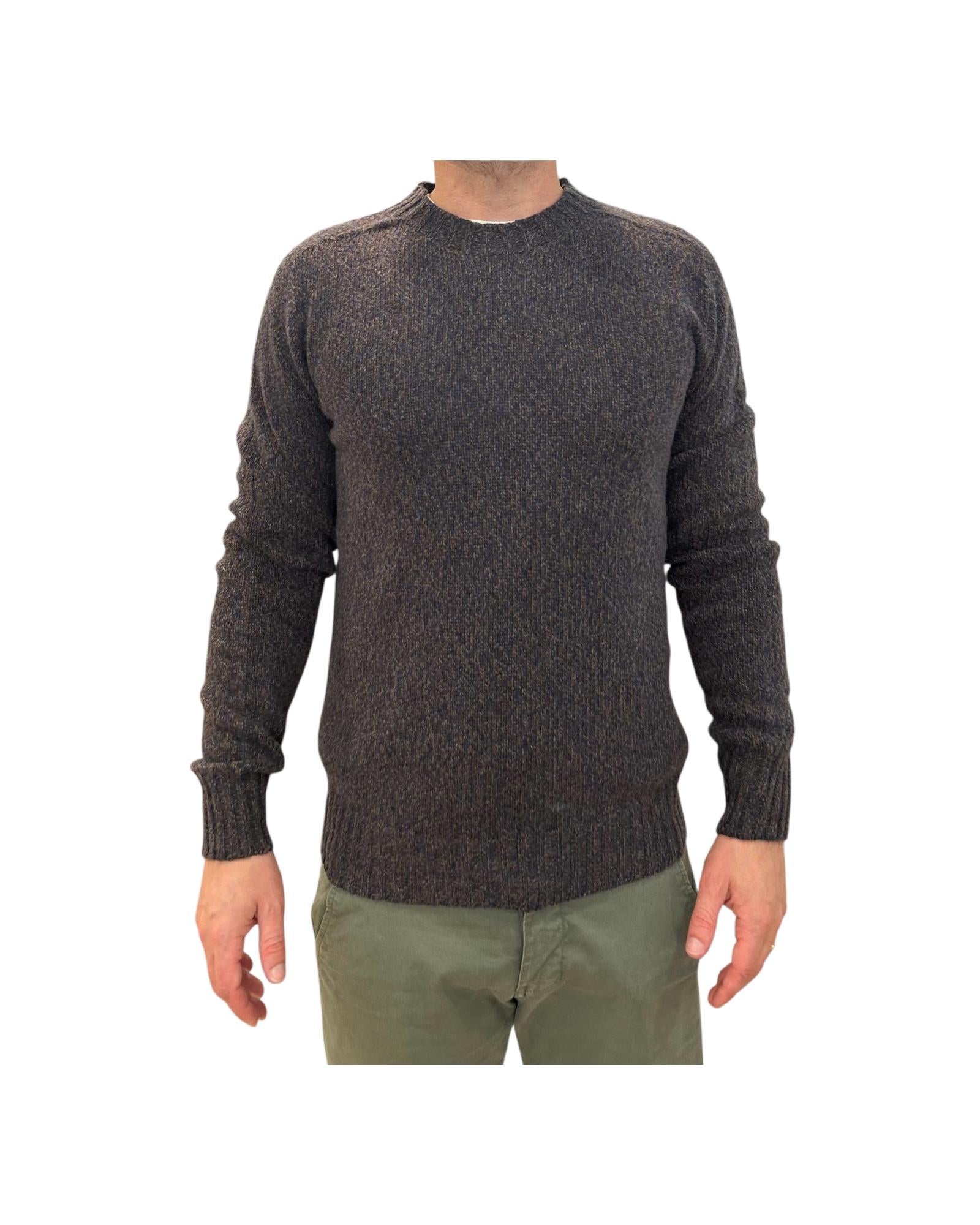 Maglione girocollo in lana Blu moro 14500 185 RETOIS 