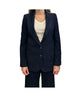 Blazer in velluto lavorato Blu