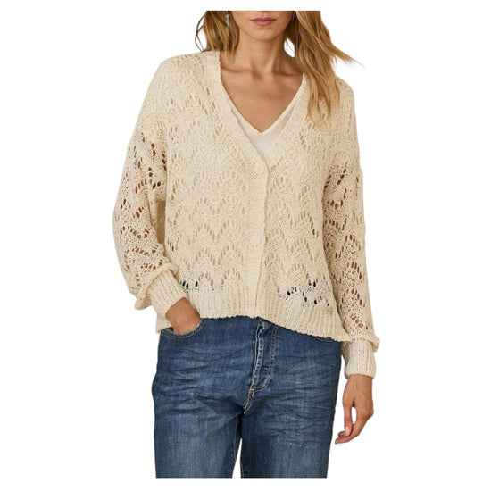 Cardigan in maglia Panna Z39R0183 PANNA SOUVENIR 