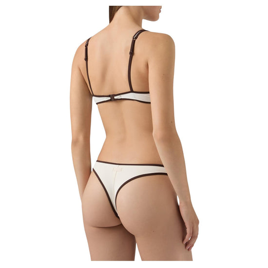 Slip Panna con profili marroni NAO0005 01600L MC2 SAINT BARTH 