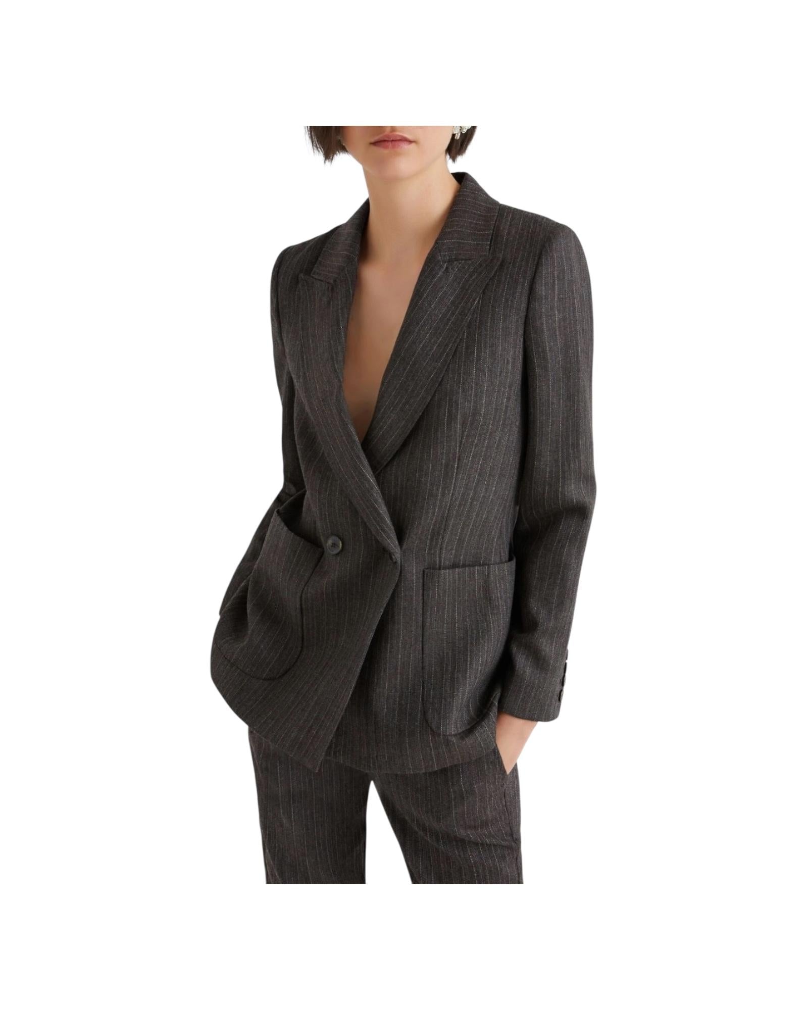 Blazer Doppiopetto in pura lana Grigio ANDREIS 005 MARELLA 