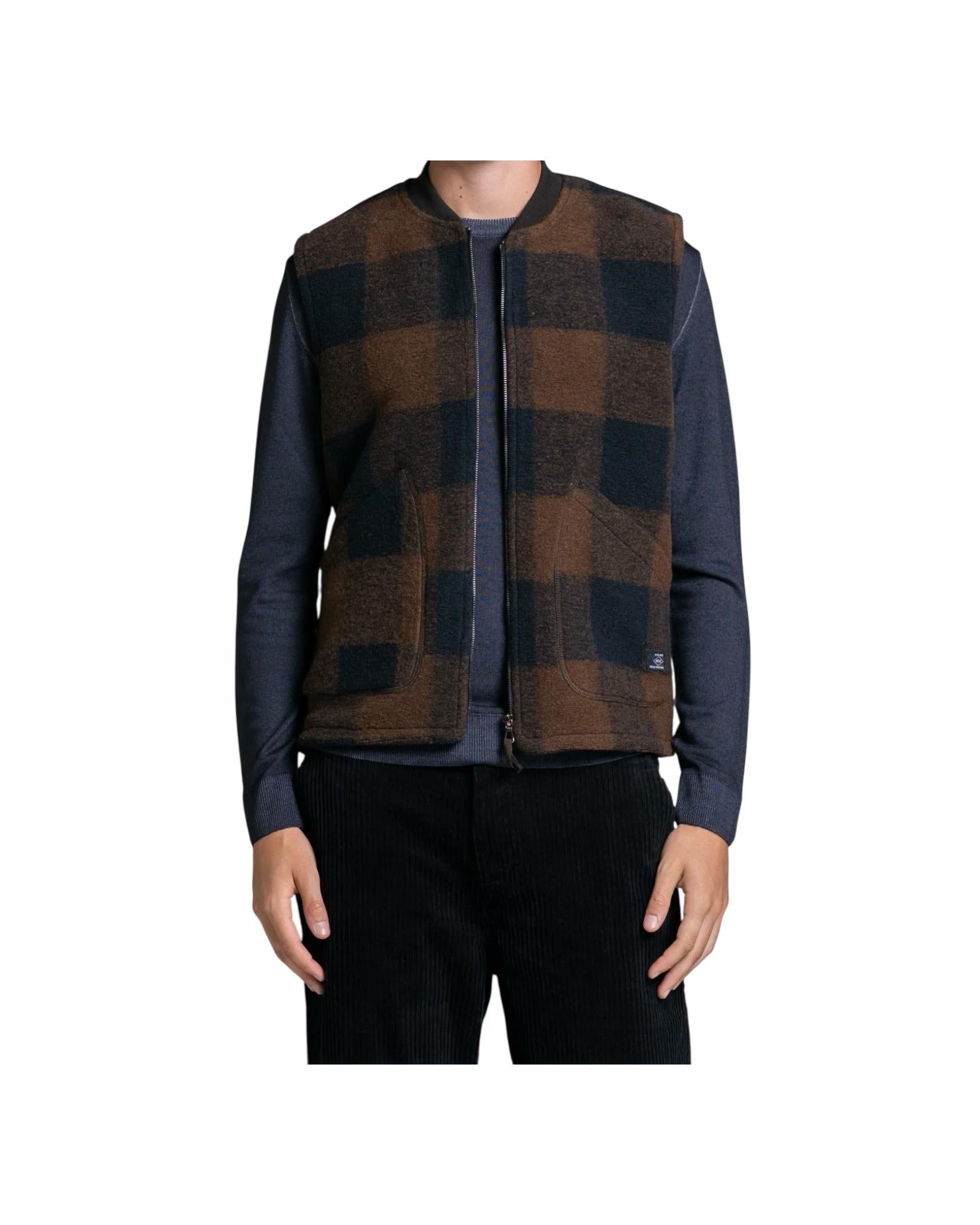 Gilet Terry Brown check TERRY CHECK MWB189 IMPURE