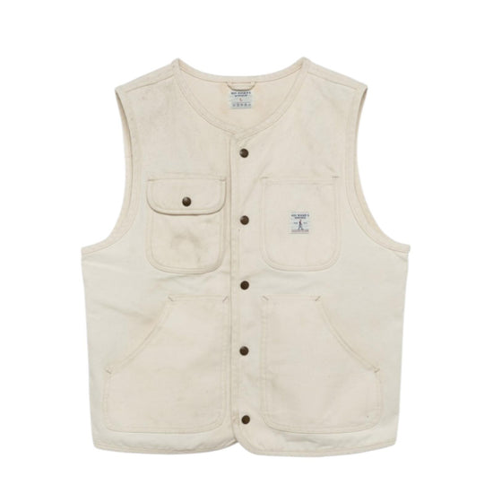Gilet in canvas White RRW004CN070111 C0069 ROY ROGER'S 