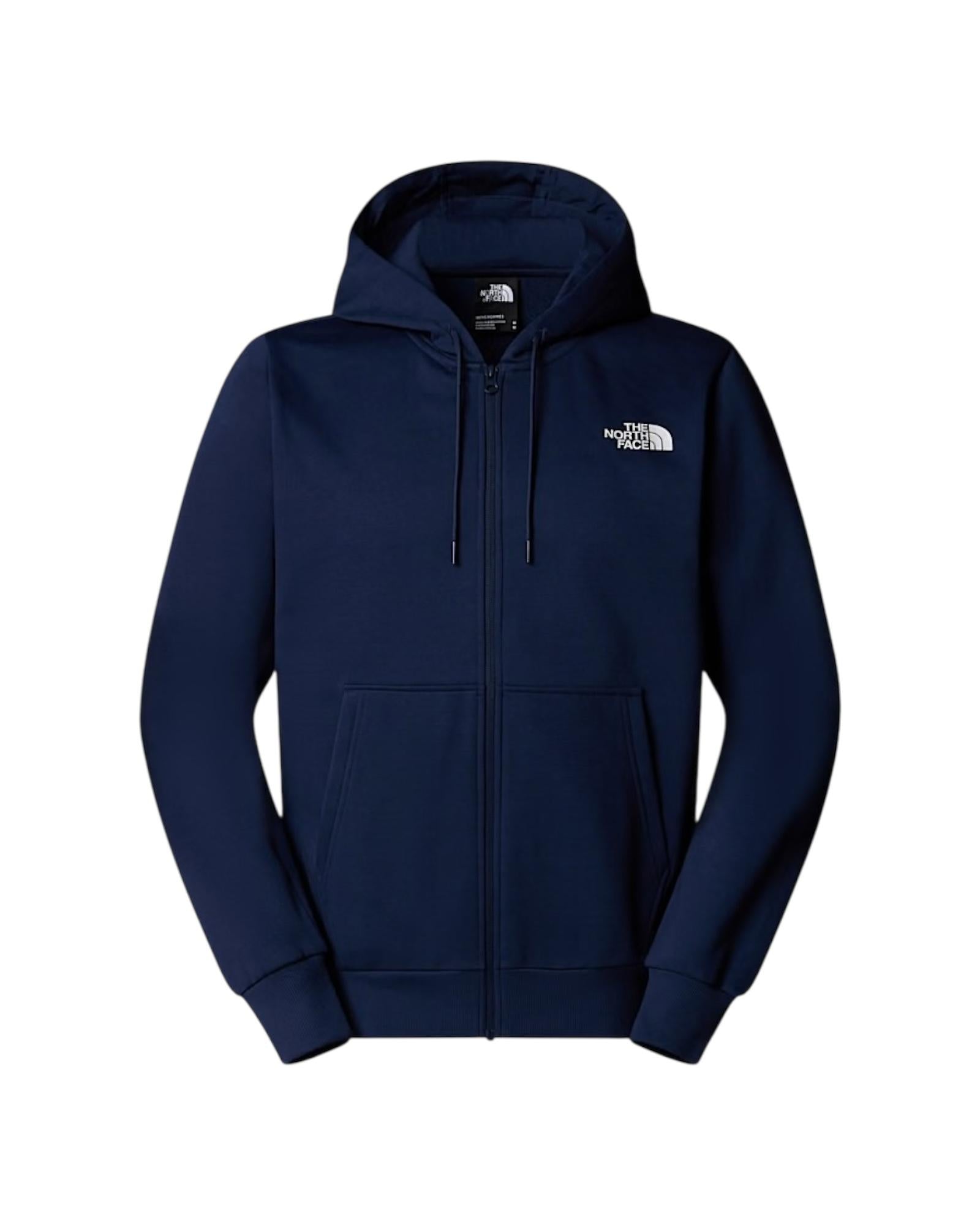 Felpa con cappuccio e cerniera integrale Simple Dome Summit navy NF0A89FD SUMMIT NAVY THE NORTH FACE 