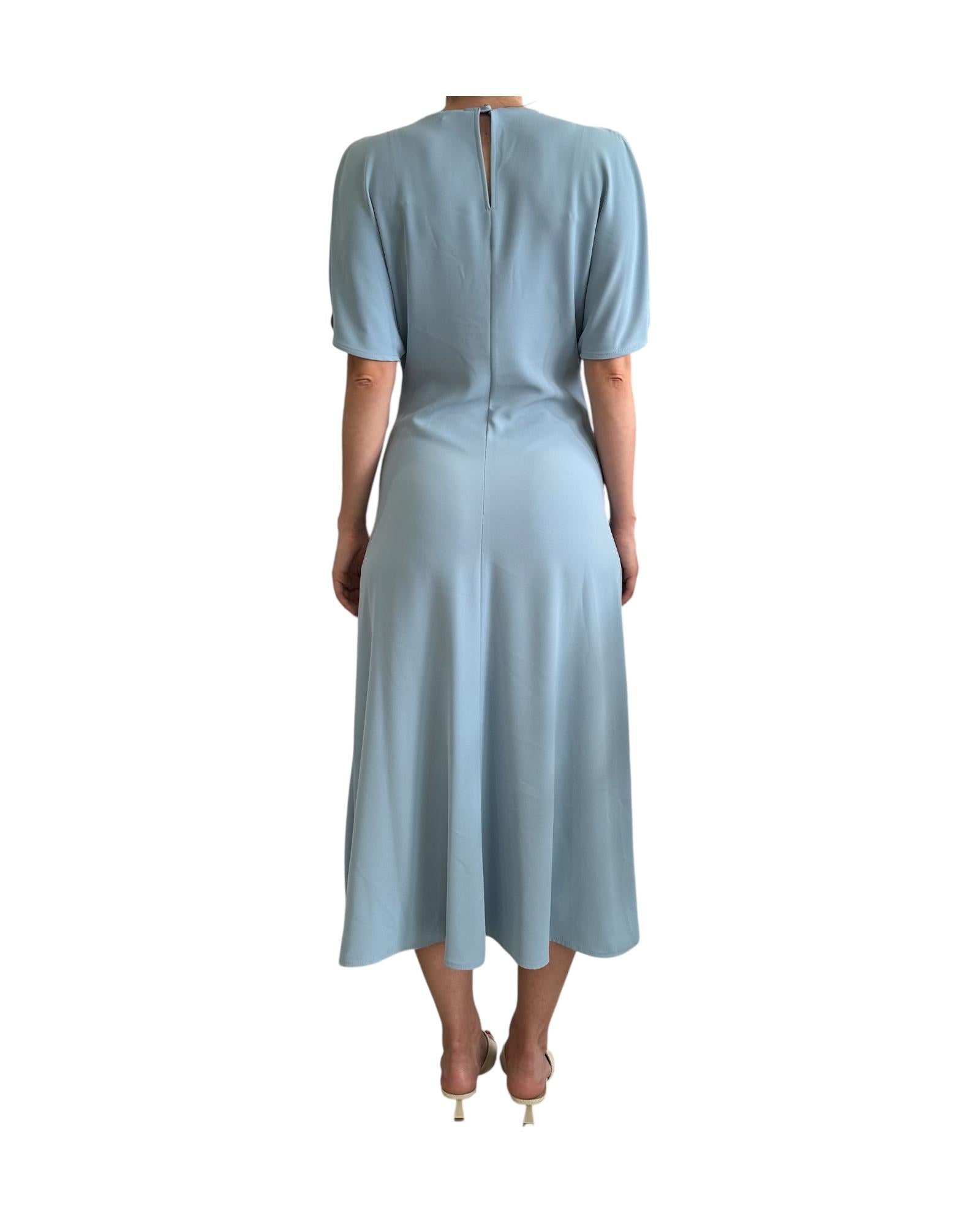 Abito lungo con arricciatura Polvere TE0036 POLVERE VICOLO 