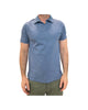 Polo Uomo Long Island Fiammata senza bottoni, royal.