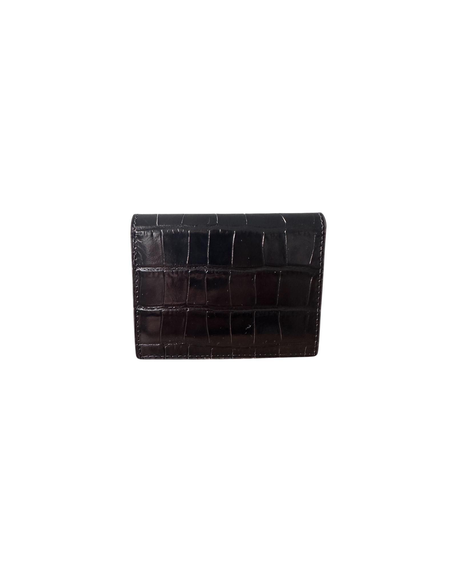 Porta carte printed croco Black CARDH01 00645I MC2 SAINT BARTH 