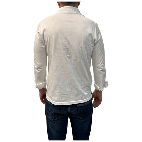 Polo con bottoni manica lunga White 2503 WHITE BL'KER 
