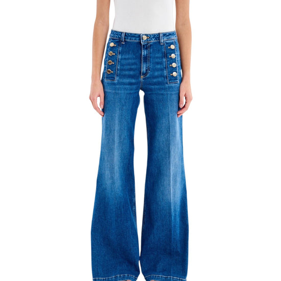 Jeans Giudith con bottoni Denim blu DAB5047 DENIM BLU VICOLO 