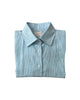 Women's Shirt Linen Blend Striped Light Blue White