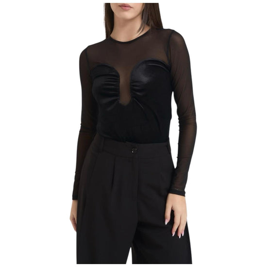 Body semitrasparente Nero TF0391 NERO VICOLO 