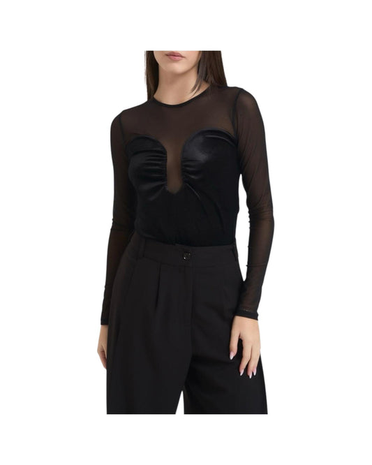 Body semitrasparente Nero TF0391 NERO VICOLO 