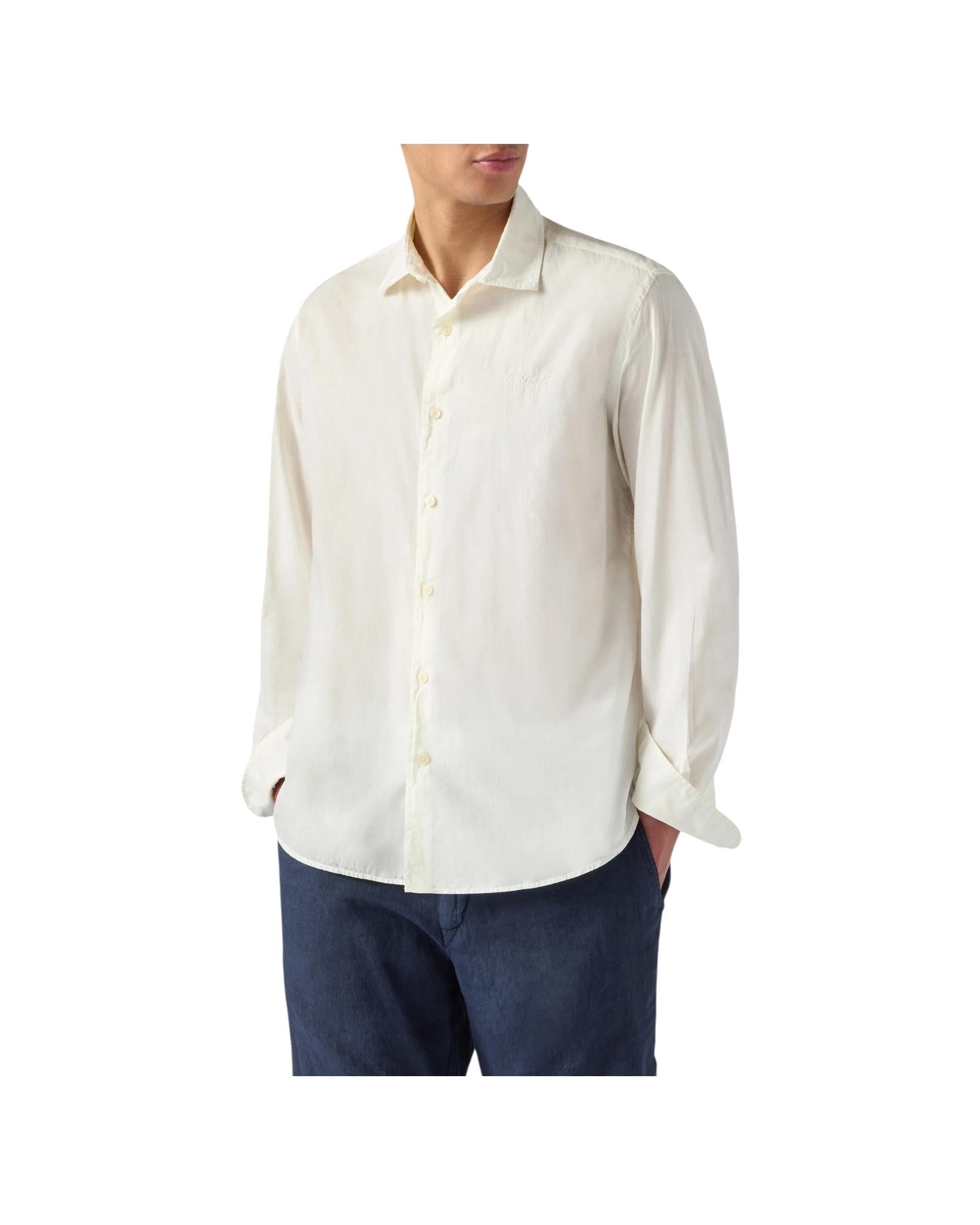 Camicia Chemise in cotone voile Cream LCM0001 00095L MC2 SAINT BARTH 