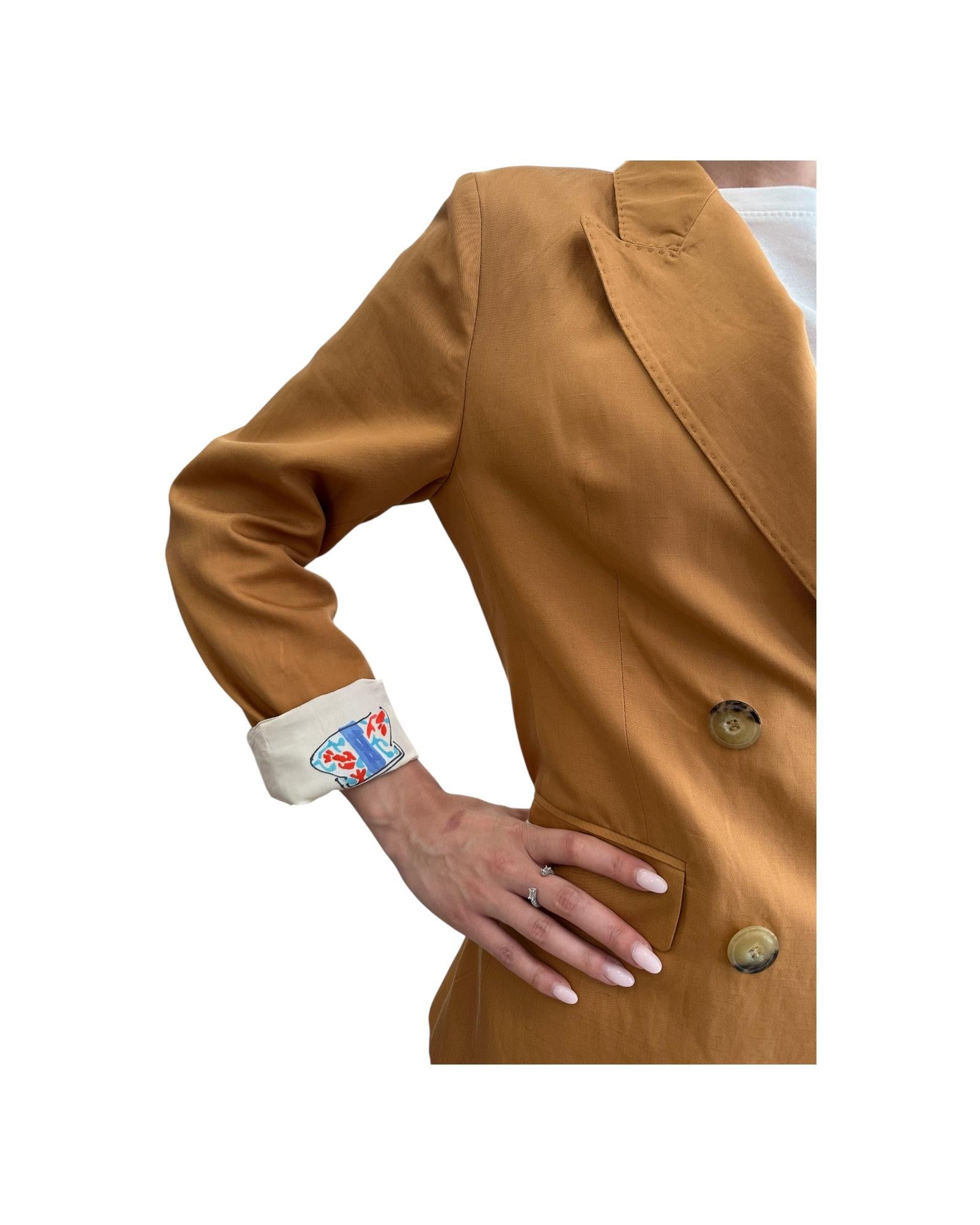 Blazer Doppio Petto Cognac SI95 0040 Since're Paris 