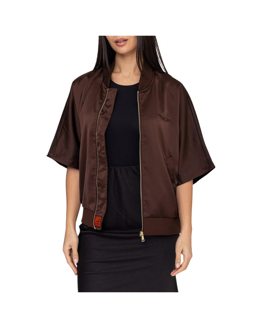 Bomber manica 3/4 Brown BWHILLCRB6 BROWN BOMBERS ORIGINAL 