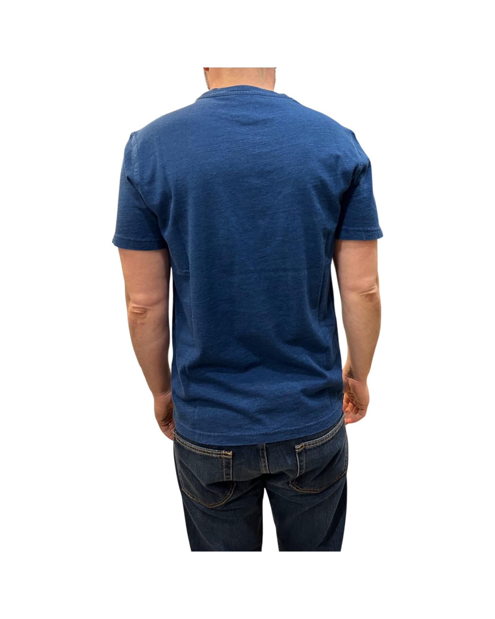 T-shirt Uomo Freeport Indigo Jersey senza taschino 1205 INDIGO BLEACH BL'KER 