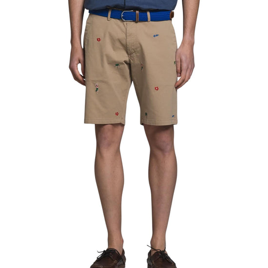 Bermuda Beige con ricamo all over REYALOHA GABC51 IMPURE 