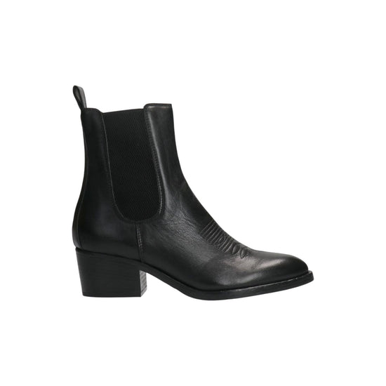 Stivaletto texano in vera pelle Nero TEXANO NERO NERO Duccio del duca 