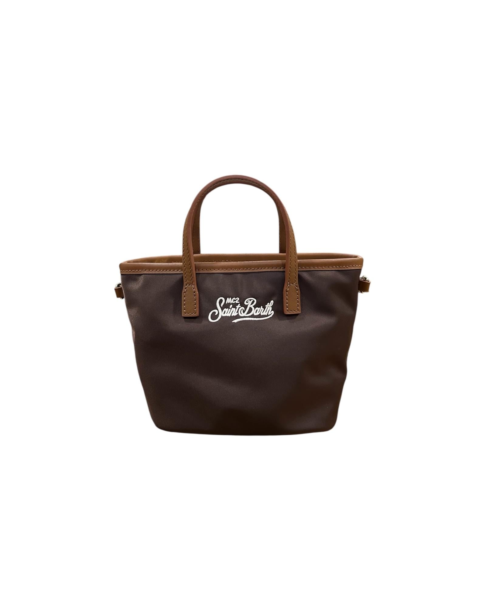 Borsa City Mini in nylon Marrone CB0005 01819L MC2 SAINT BARTH