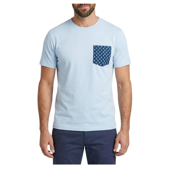 T-shirt Celeste in cotone con taschino BLA0001 02086L MC2 SAINT BARTH 