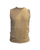 Gilet girocollo tinta unita beige