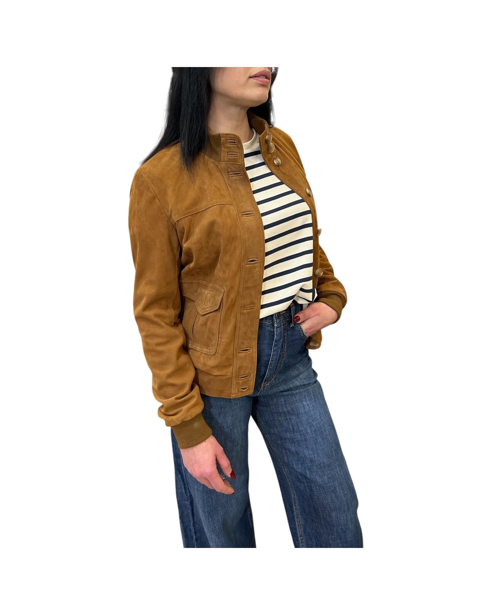 Giacca Denice in camoscio Cuoio DENICE CUOIO BLUSOTTO 