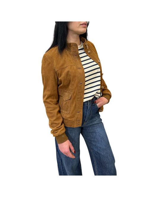 Giacca Denice in camoscio Cuoio DENICE CUOIO BLUSOTTO 