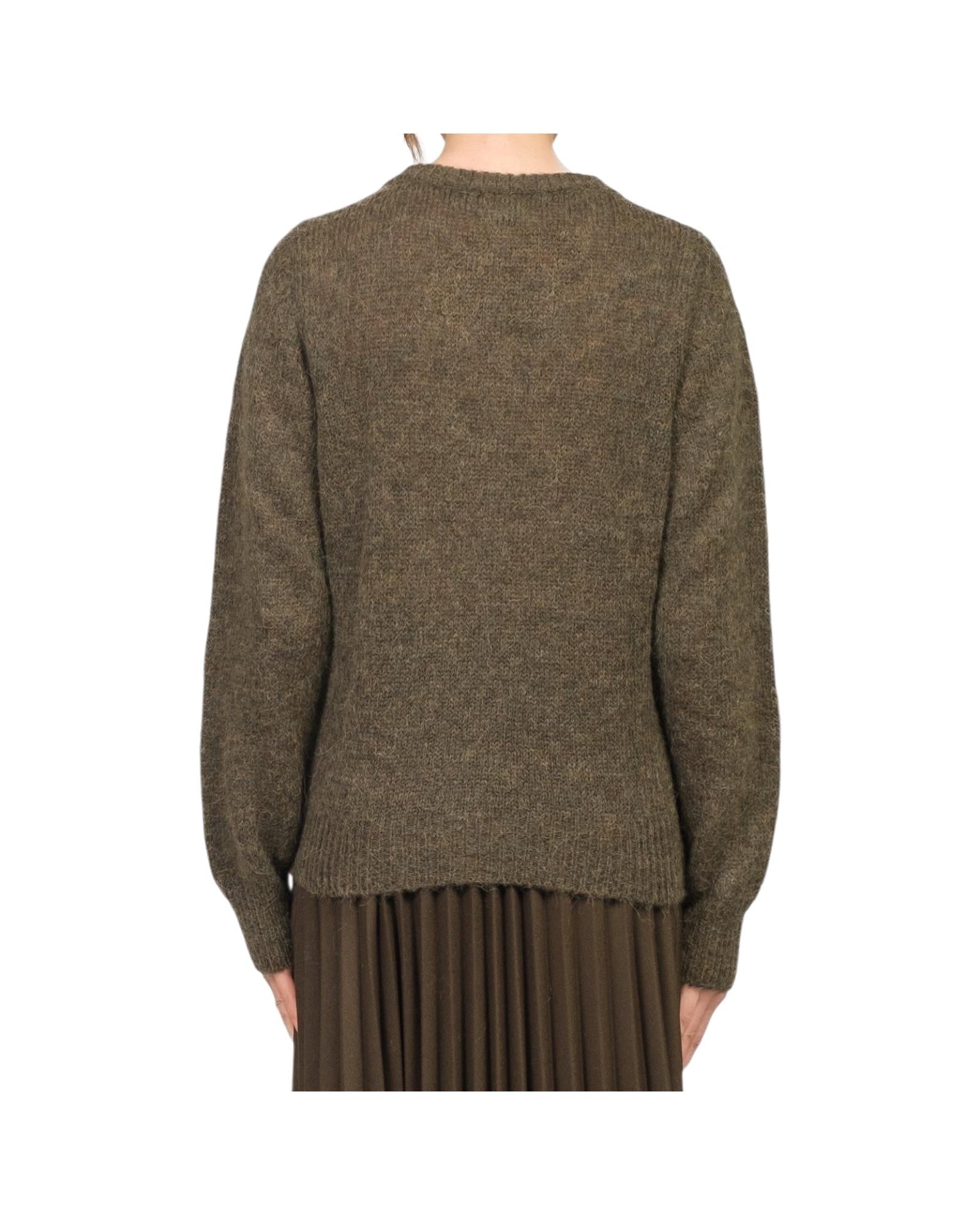 Cardigan misto alpaca Militare 55195F VERDE MILITARE VICOLO 