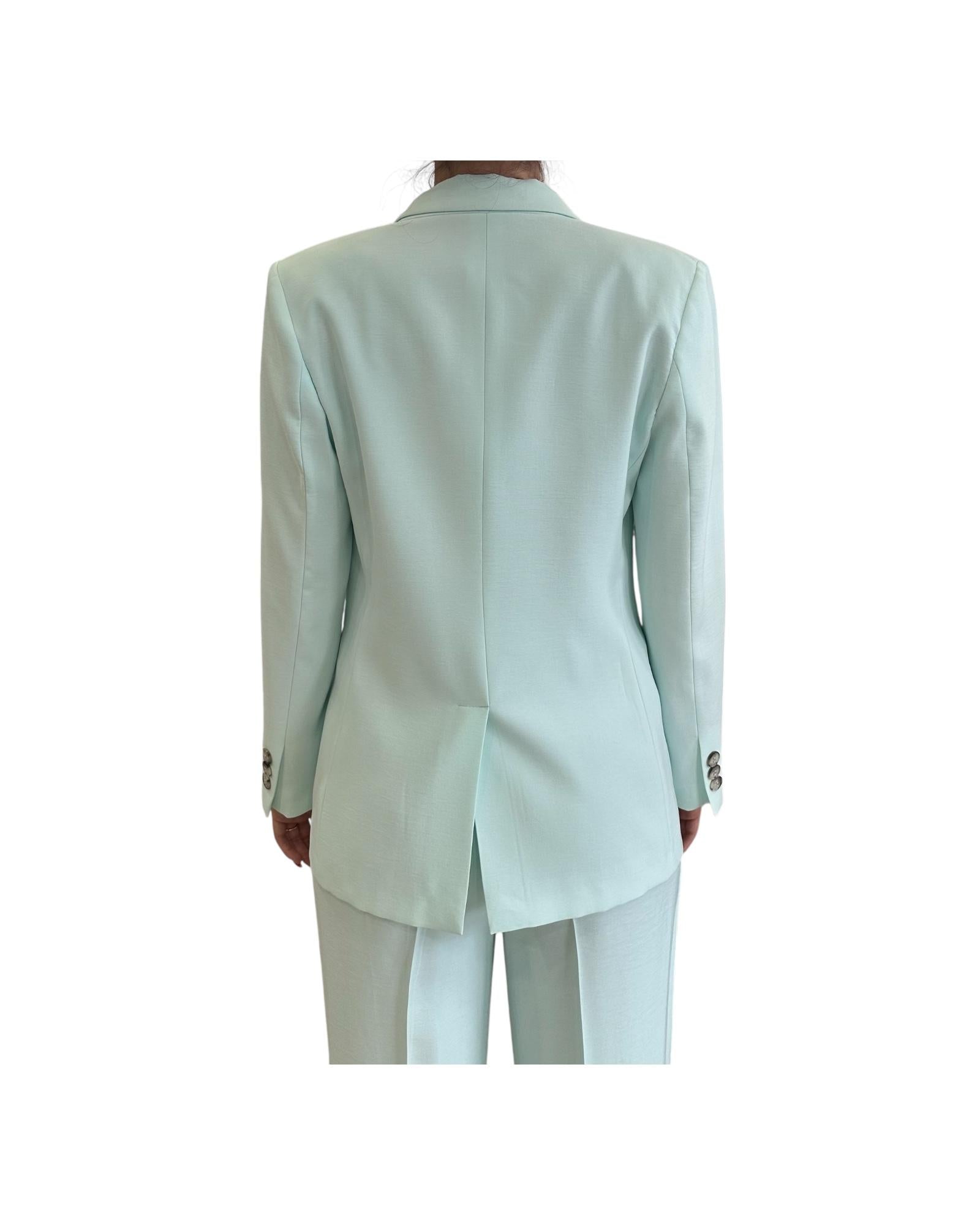 Blazer sfiancato un bottone, verde acqua. TD0073 ACQUA VICOLO
