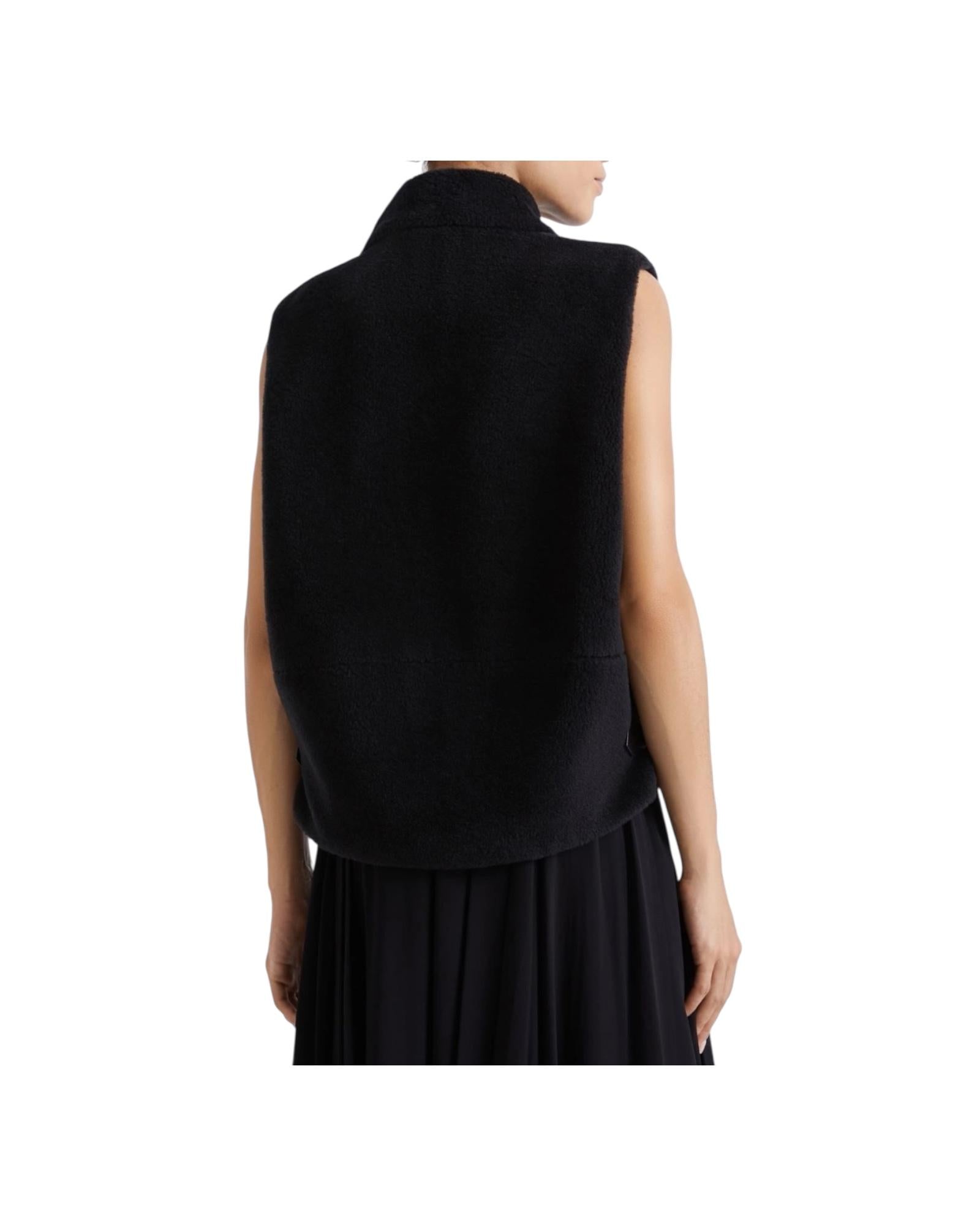 Gilet in lana furry Nero EUGENIO 002 MARELLA
