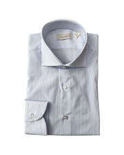 Camicia classica Uomo righe celeste