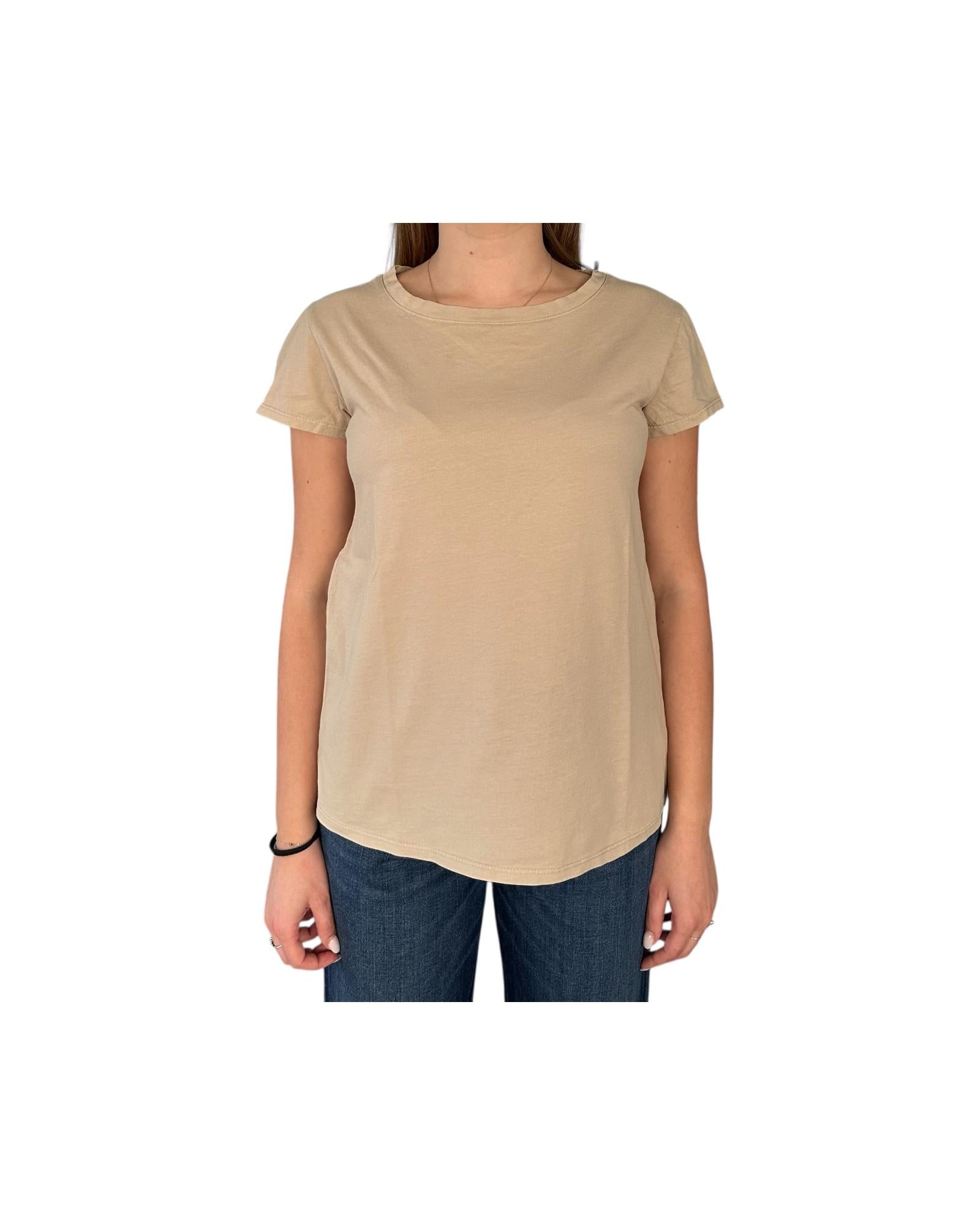 T-Shirt donna in cotone fango TS0004033 FANGO RE.VI.VAL 