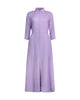 Long lilac linen chemisier dress