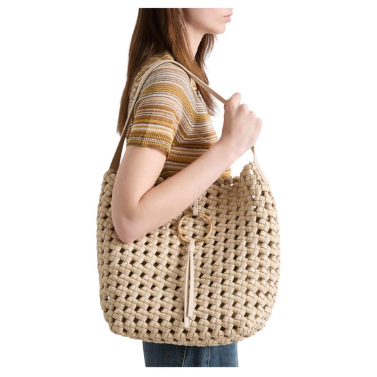 Borsa in tessuto intrecciato Beige BARCA 001 MARELLA 