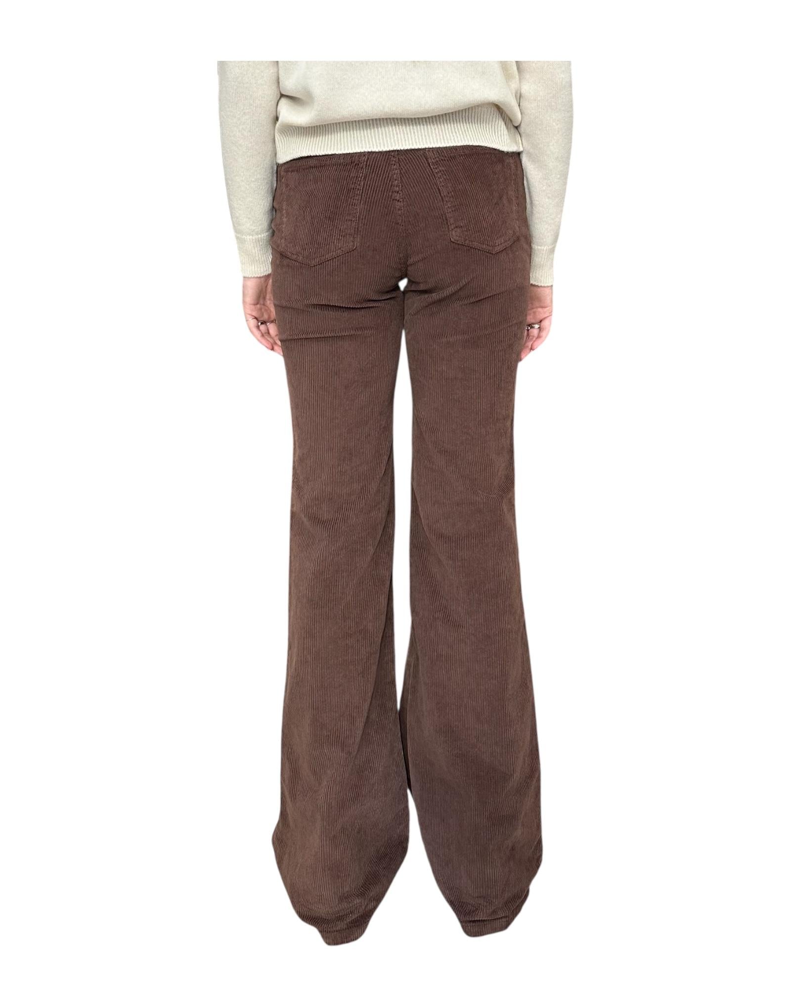 Pantalone Eos a zampa in velluto Cannella EOS 5 CANNELLA God save denim 