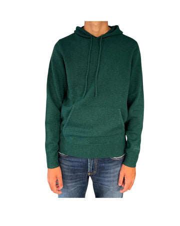 Maglione con cappuccio in lambswool British Green MAH0002 00026I MC2 SAINT BARTH 