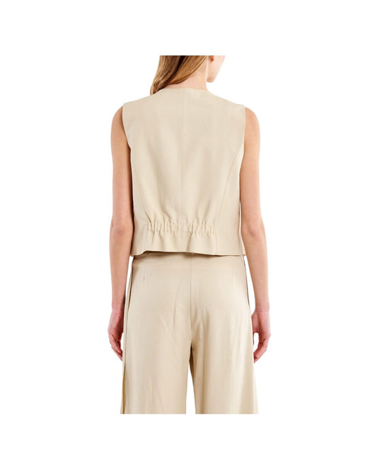 Gilet due bottoni Beige TAB1625 BEIGE VICOLO 