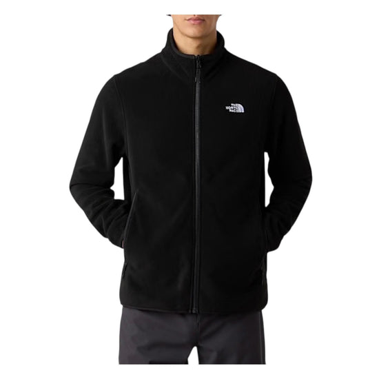 Pile Glacier con cerniera integrale uomo Black NF0A8D0R BLACK THE NORTH FACE 