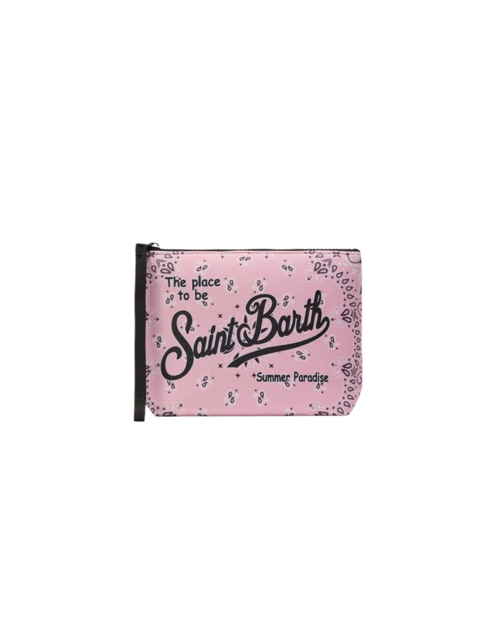 Pohcette Aline in scuba con stampa bandana Rosa ALIN001 02639L MC2 SAINT BARTH 