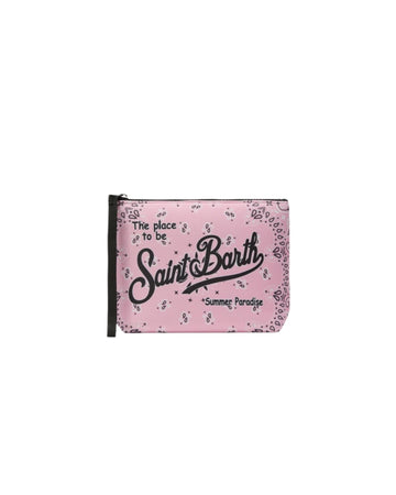Pohcette Aline in scuba con stampa bandana Rosa ALIN001 02639L MC2 SAINT BARTH 