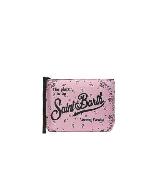 Pohcette Aline in scuba con stampa bandana Rosa ALIN001 02639L MC2 SAINT BARTH 