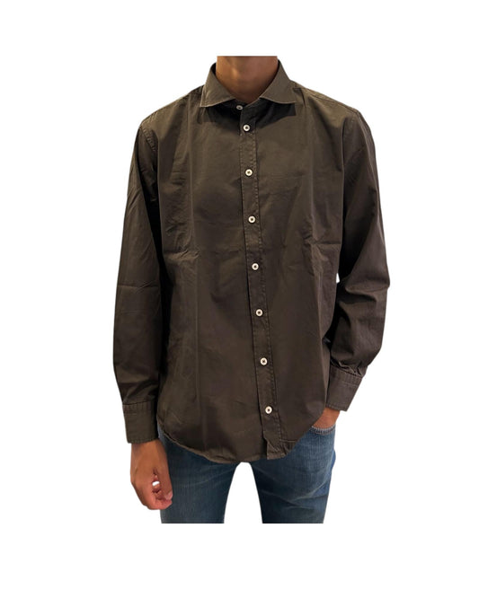 Camicia uomo in cotone Testa di moro B1379 7 BASTONCINO 