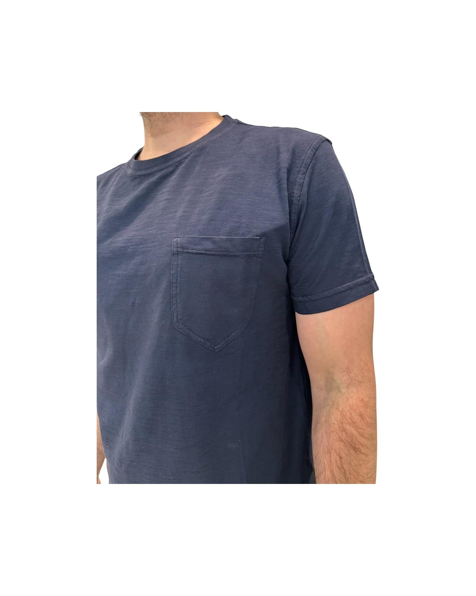 T-shirt Uomo Casco Bay Fiammata Navy 1001 NAVY BL'KER 