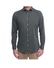 Camicia uomo in cotone Verde militare