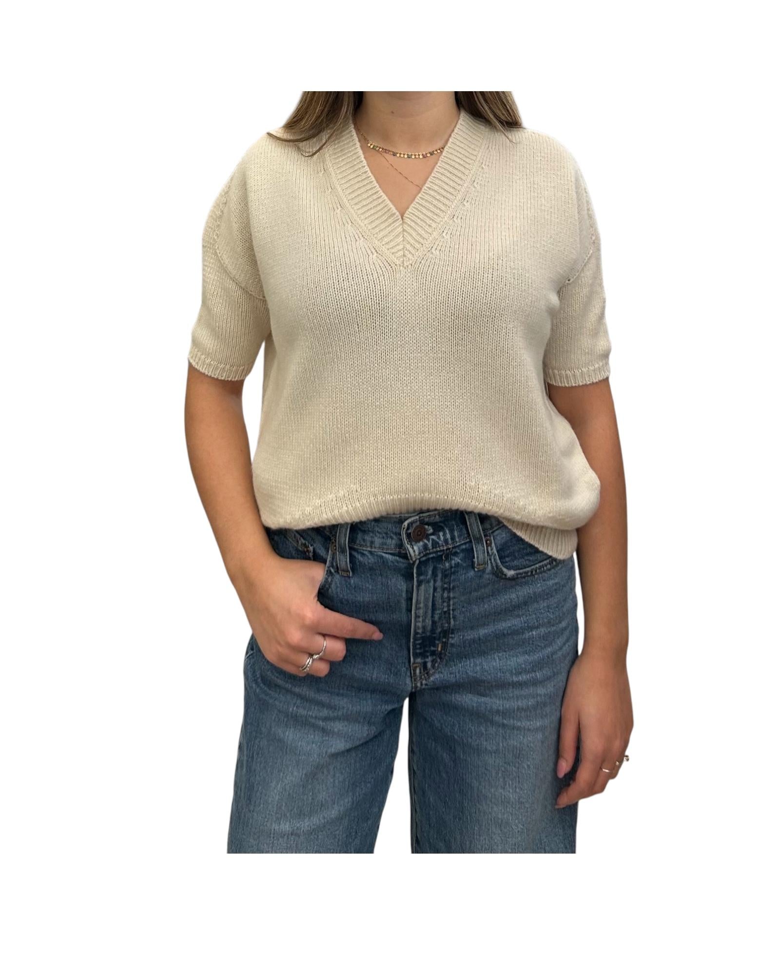 Gilet in cashmere Crema 85885 101 RETOIS 