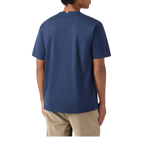 T-shirt in cotone Blu con ricamo Save water drink gin tonic ARN0001 00136I MC2 SAINT BARTH 